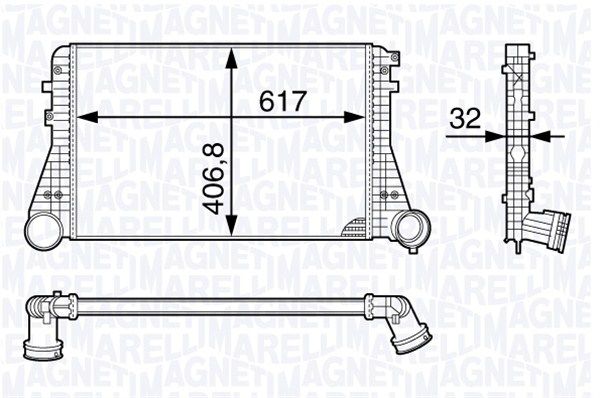 MAGNETI MARELLI Kompressoriõhu radiaator 351319202250